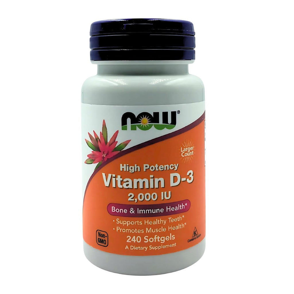 Now High Potency Vitamin D3 2000 IU (240 Softgels)
