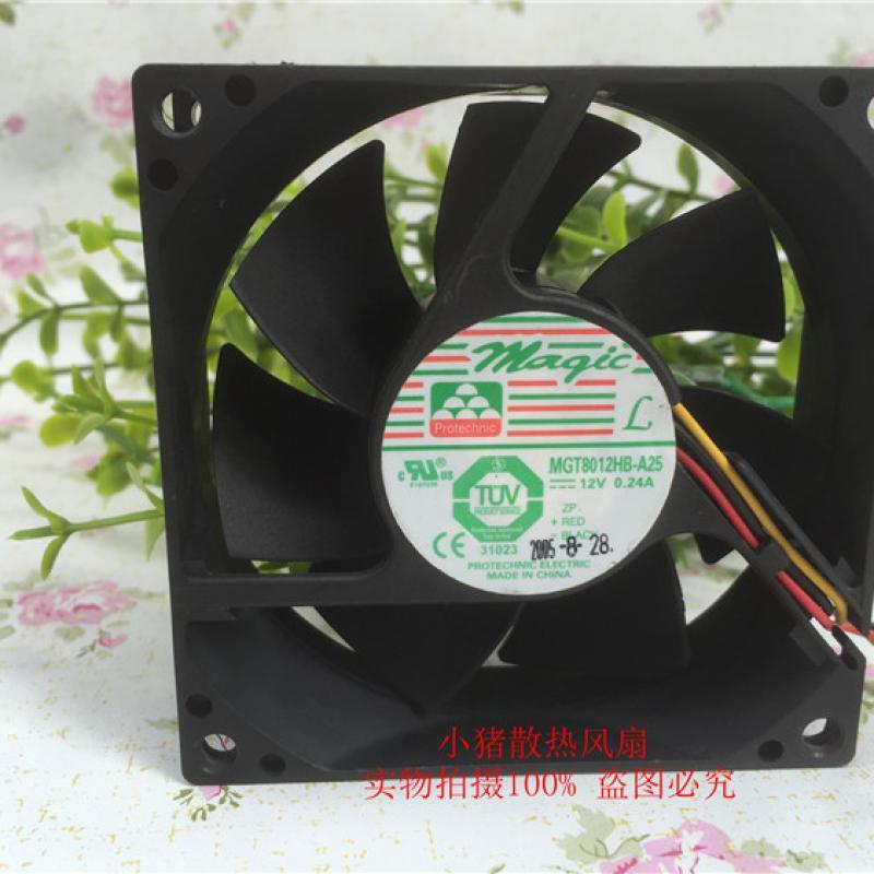Original Yongli 8025 12V 0.24A 8 ซม.พัดลมหม้อน้ํา MGT8012HB-A25