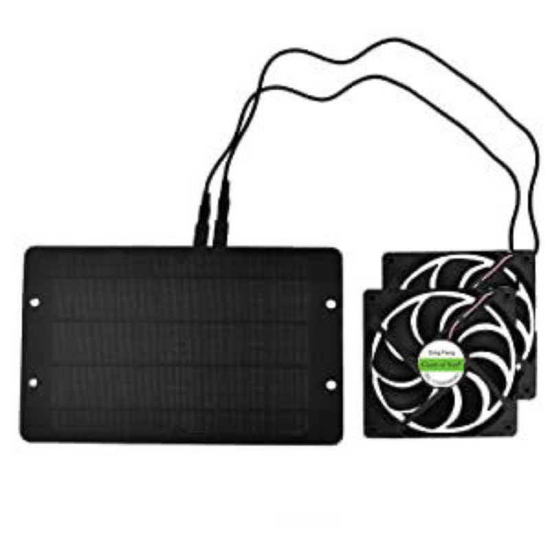 Monocrystalline Solar Panel + 6" Fan 12V DC ใช้ระบายอากาศ