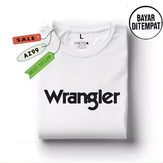 WRANGLER แรงเลอร์ เสื้อยืดผู้ชายแขนสั้น ดิสโทร ผู้ใหญ่ผู้ชายเสื้อยืดโลโก้ด้านบนสบาย