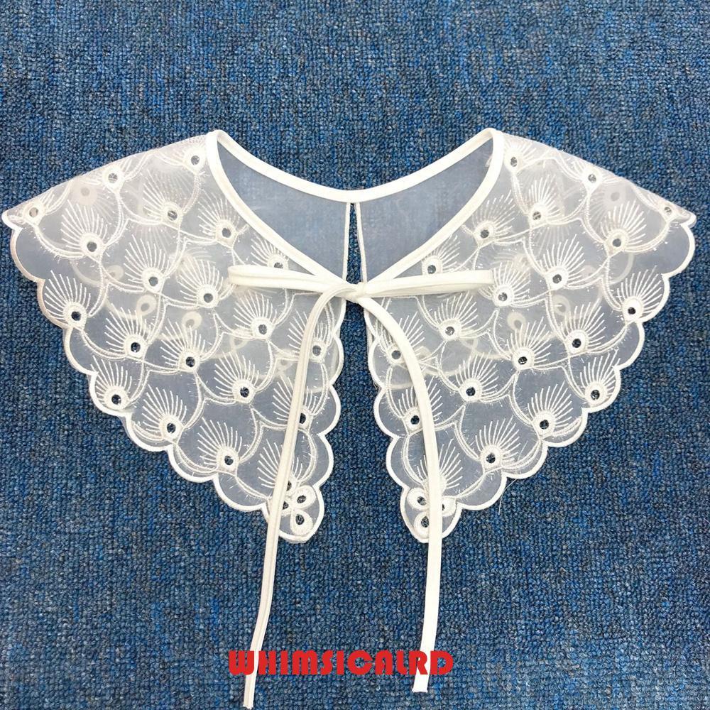 ทายาท ปลอกคอปลอมที่ถอดออกได้ตกแต่งผ้าคลุมไหล่สาวปักกลวงตกแต่งเสื้อผ้า