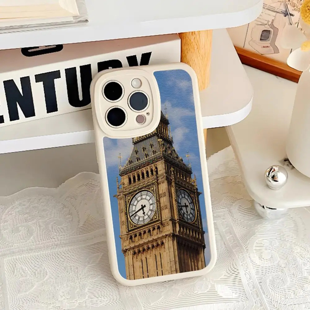 DY-2 London Red Bus Big Ben เคสโทรศัพท์สําหรับ Iphone 16 17,15 14 13 Pro Max 12 11 Mini X Xr Xs 7 8 