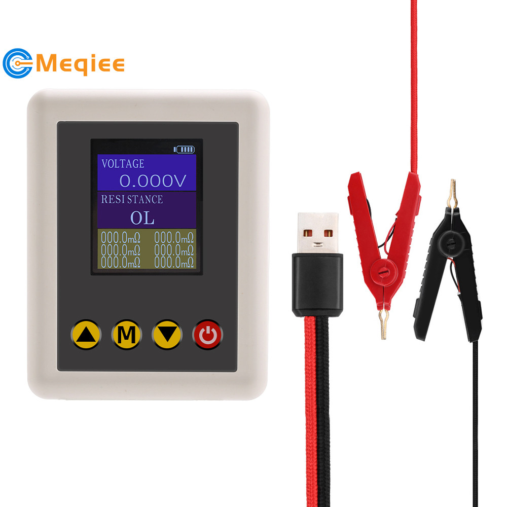 TS4520 DC5V 1.77 นิ้วจอแสดงผล TFT AC 4 สายแรงดันไฟฟ้าเครื่องทดสอบความต้านทานภายในประเภท A USB ถึง Ke