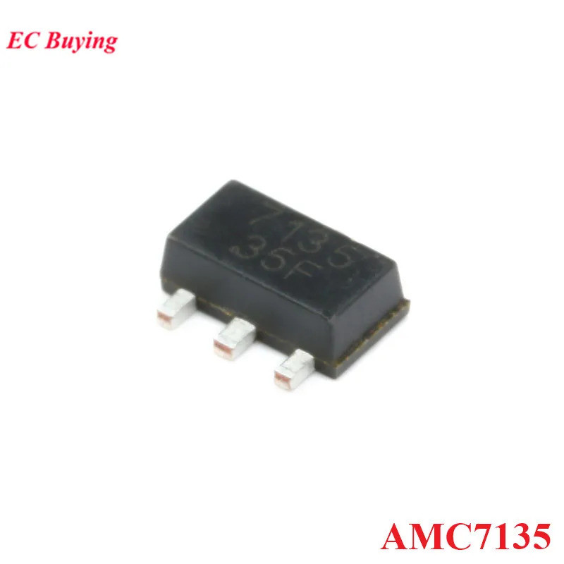 10/1pcs AMC7135 AMC7135PKFT SOT89 MEL7135 L7135 SOT 89 คงที่ 350mA/2.7-6V High Power LED Driver ชิป 