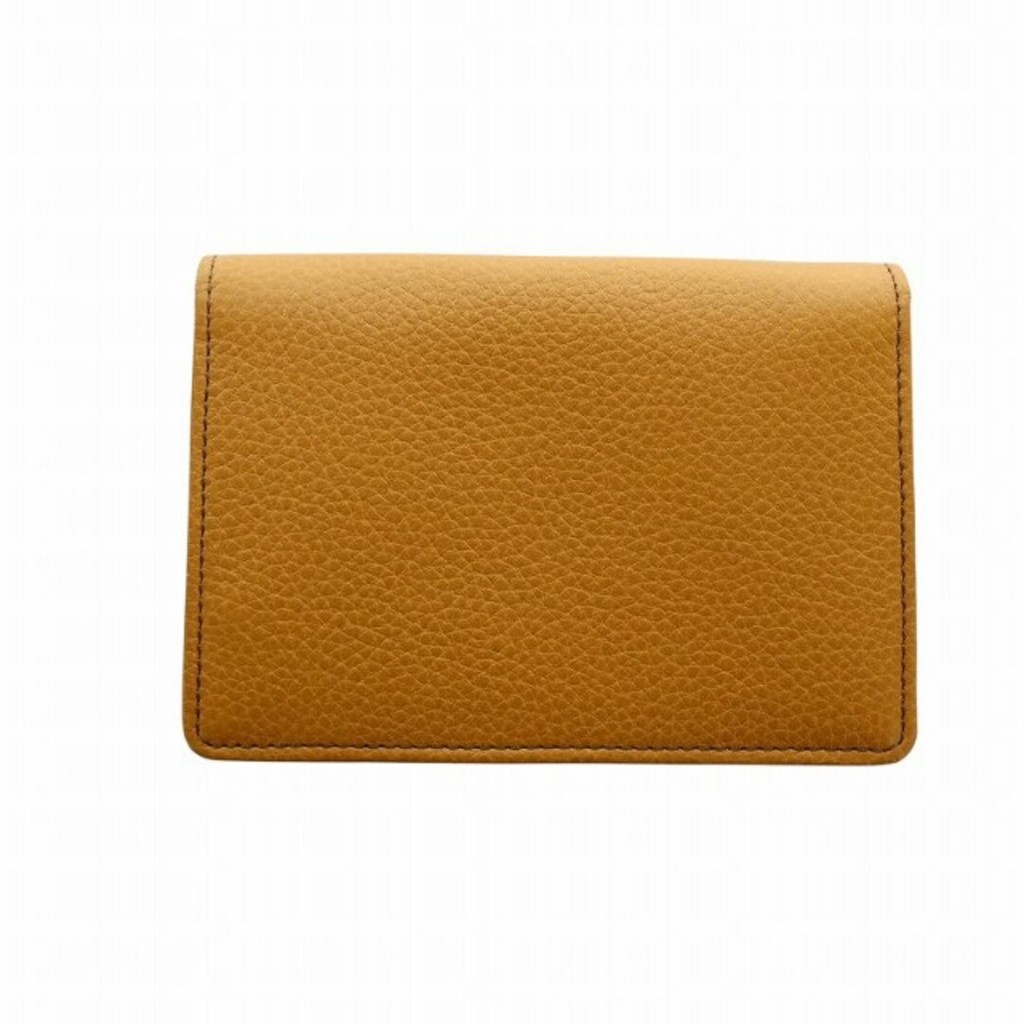Tsuchiya Kaban Card Holder leather yellow Direct from Japan Secondhand