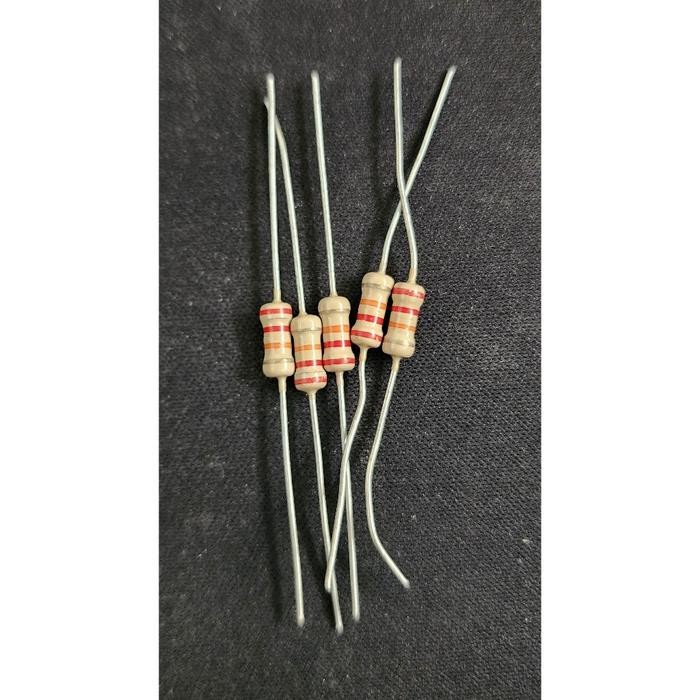 MERAH SPaRt Resistor 1W 22k Ohm 22 Kilo Ohm Red Red Orange Gold - ราคาต่อ 5 ชิ้น