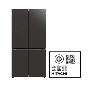 HITACHI ตู้เย็น 4 ประตู (20.1 คิว , สี Glass Mauve Gray) รุ่น R-WB640VF GMG
