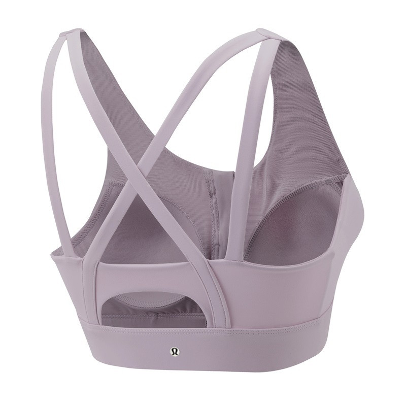 ลูลู่ ชุดชั้นในกีฬาประสิทธิภาพสูงดูดซับแรงกระแทกพร้อมการออกแบบรวบรวมสําหรับผู้หญิงอิ่มตัวถ้วยคงที่ชิ้นเดียวโปรไฟล์บางหลังหรูหราซิปหน้าเหมาะกับเสื้อนอก - รูปที่ 4