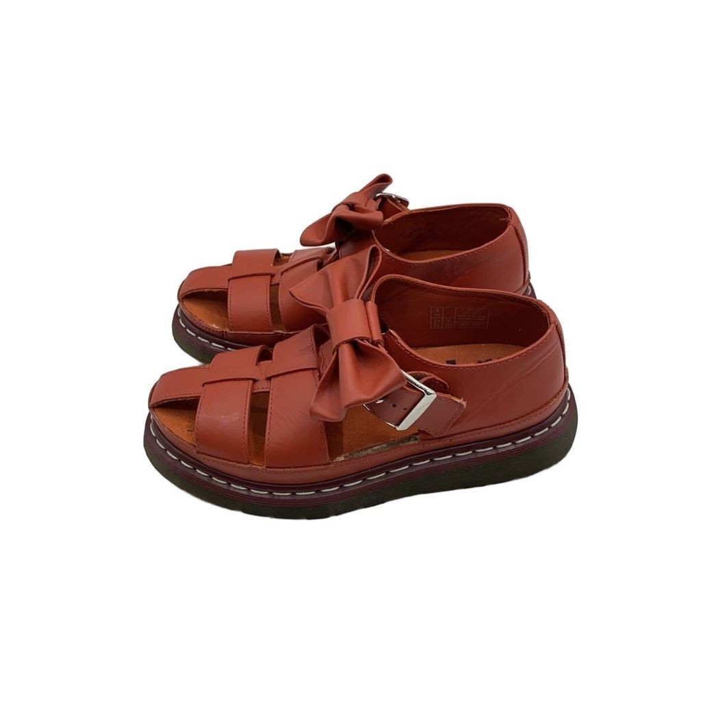 Dr. Martens Sandals Aggy bow 24 cm ORN leather Direct from Japan Secondhand