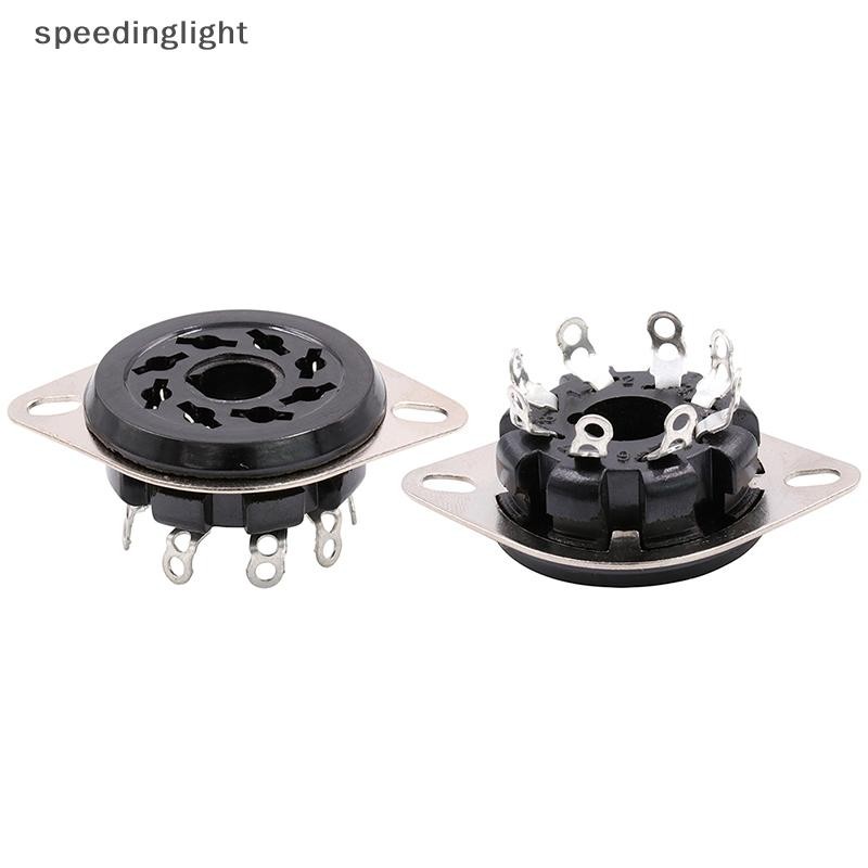 SPGH 1 PC 8Pin Bakelite Tube Socket Base S8WPF Gilded สําหรับ KT88 6550 6SN7 EL34 สูญญากาศหลอด Amp H