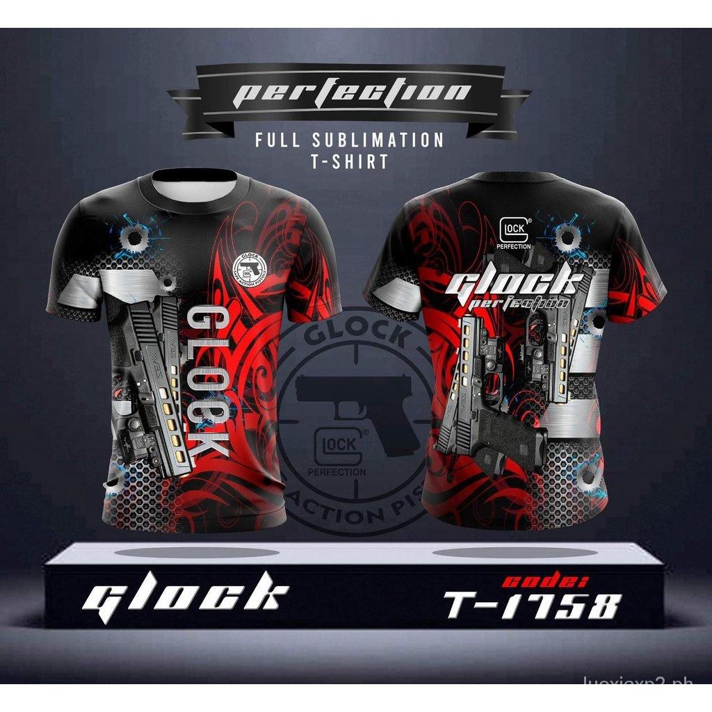 เสื้อยืดพิมพ์ลาย GLOCK 3D, เสื้อยืดความปลอดภัยทางยุทธวิธี, เสื้อยืดกีฬาระบายอากาศสําหรับผู้ชาย