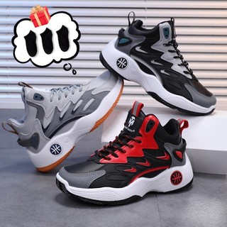 【Add 1 size】Basketball Shoes for Kids Boy High Up Rubber Shoes for Kid Korean Sneaker Big Size 29-40