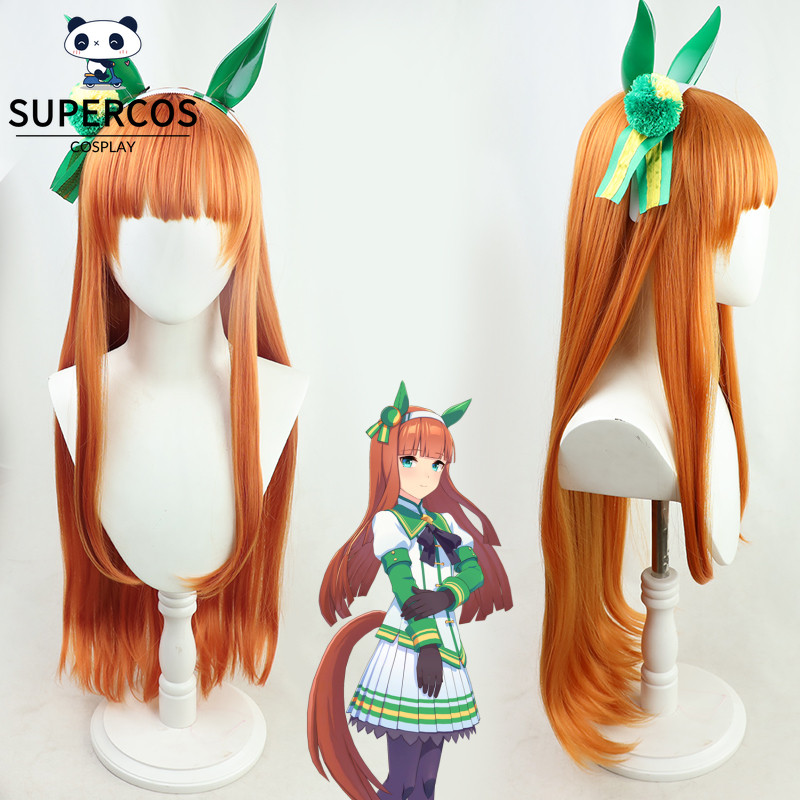 วิกผมหูคอสเพลย์ Uma Musume Pretty Derby Silent Suzuka - ผมสังเคราะห์สำหรับคอมพลีทลุค