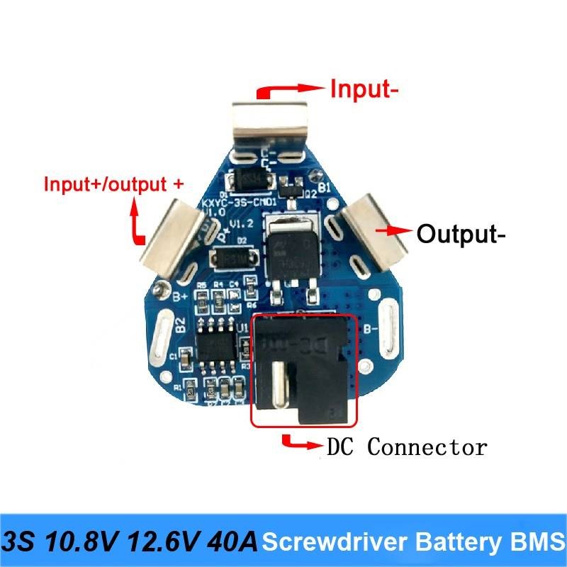 3S 10.8V 12.6V 40A BMS 18650 แบตเตอรี่ลิเธียมบอร์ด BMS สําหรับ S