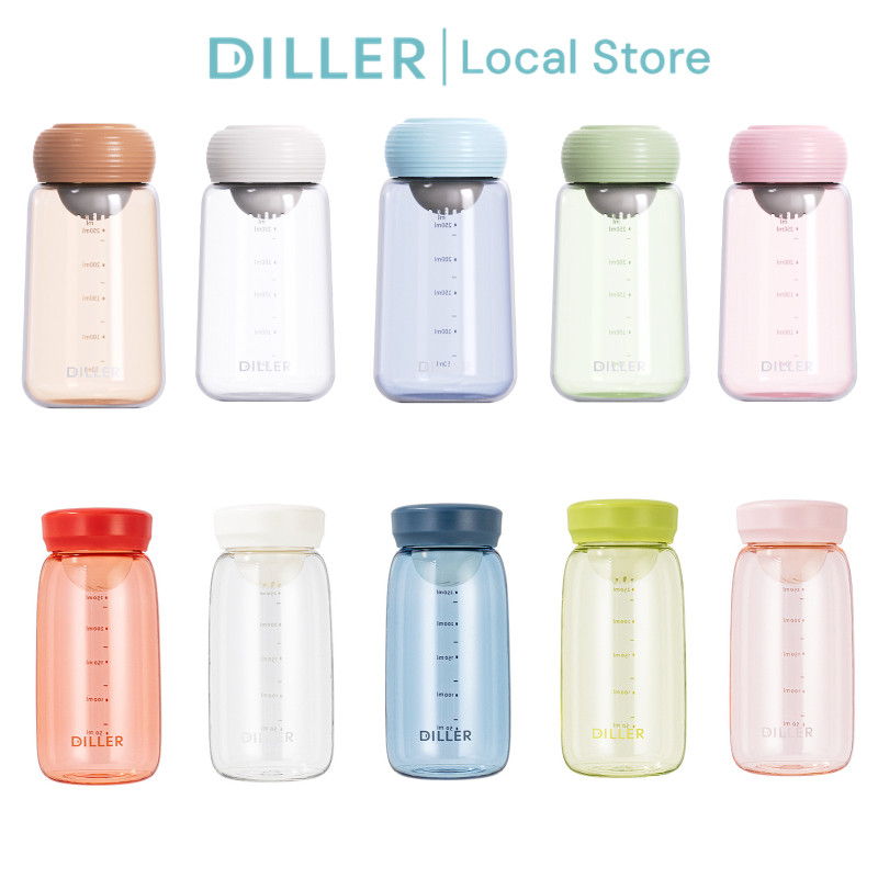 Diller ขวดน้ํา พร้อมกรองชา Tritan BPA Free Mini Drinking Bottle 300ml D44 D2429
