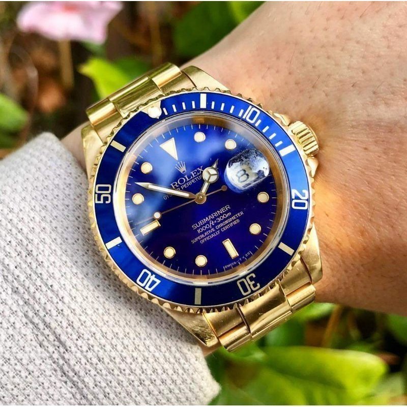 HIGH END R0LEX SUBMARINER สีทอง น้ําเงิน บทบาทX