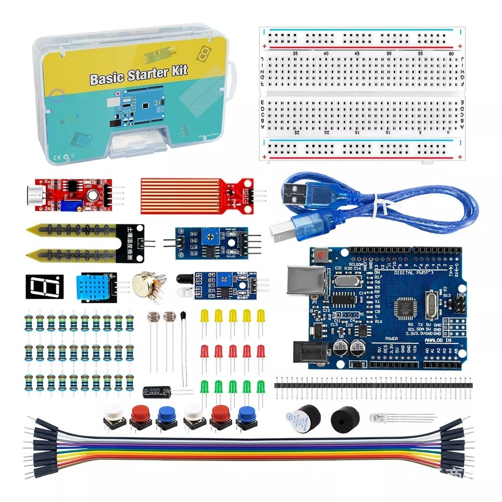 IoT Learning Programming Maker Set เหมาะสําหรับ UNO R3 Maker 400-Hole Set Sensor หลีกเลี่ยงอุปสรรค S