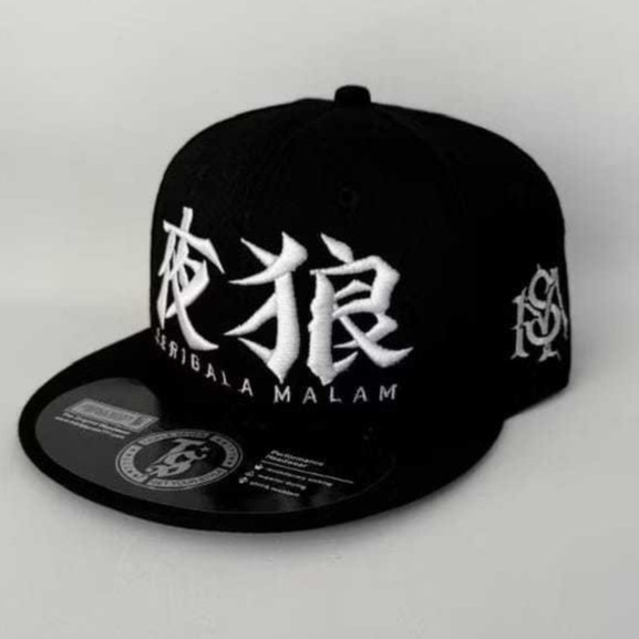 ล่าสุด Trandy Style Night Wolf ปัก Hip-Hop Snapback หมวก
