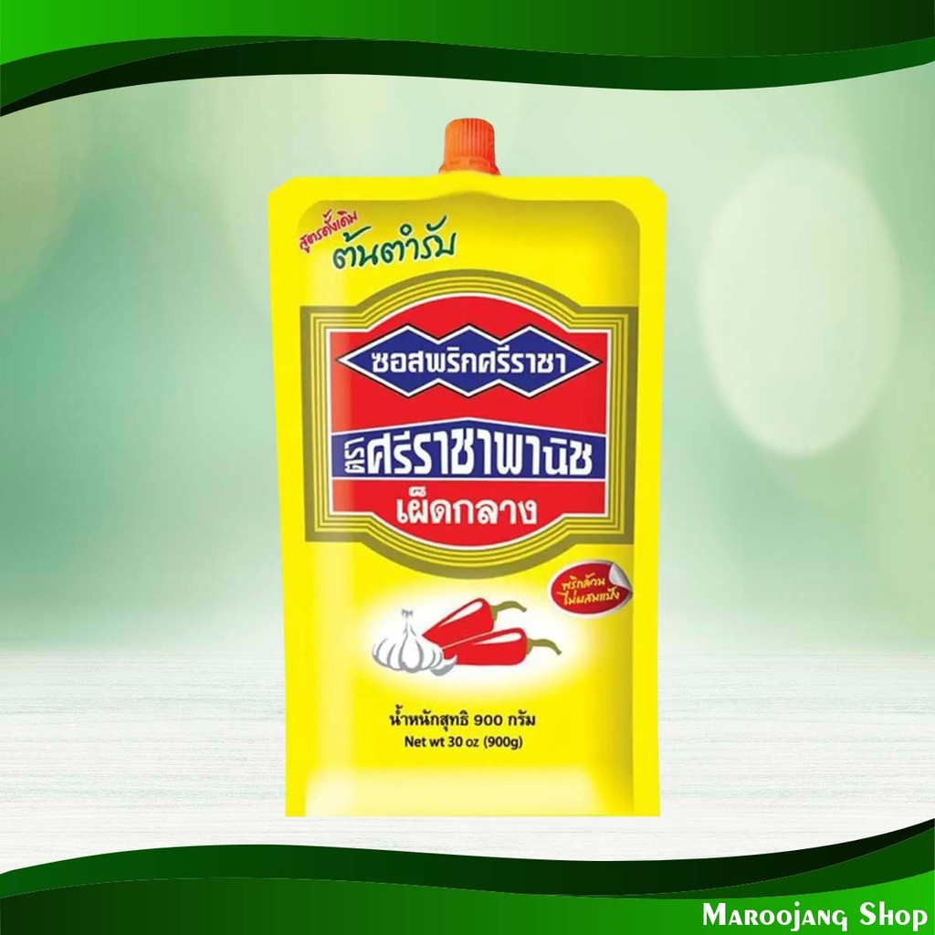 ซอสพริกเผ็ดกลาง ศรีราชาพานิช 900 กรัม Medium Hot Chili Sauce Sriracha Panich
