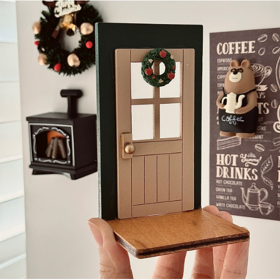 Ins Nordic Christmas ตกแต่งตู้เย็นสติกเกอร์ Miniature รูปที่ 2