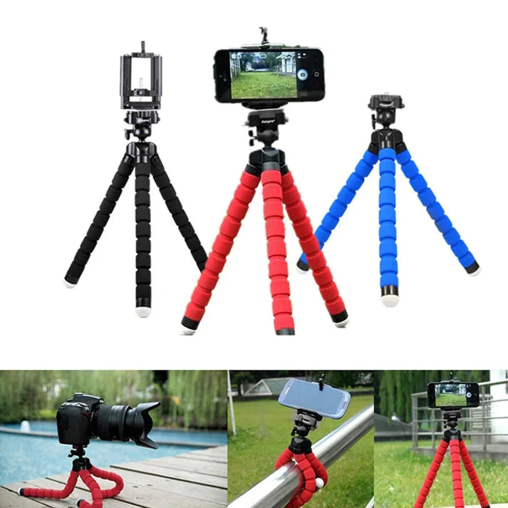 ขาตั้งมือถือและกล้อง ขาโฟมปลาหมึก แบบยืดหยุ่น รองรับมือถือ GoPro DSLR