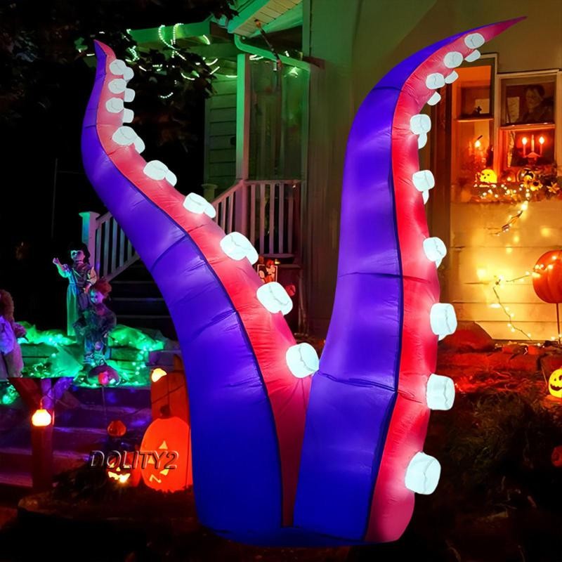 [Dolity2] 152 ซม.Light up Inflatable Octopus Decor EU 220V ปลั๊กอเนกประสงค์ Xmas เครื่องประดับ