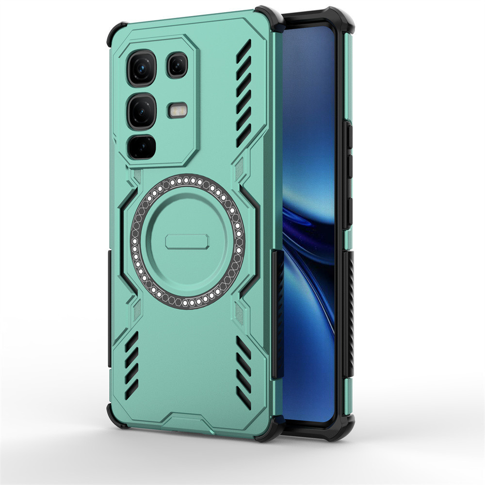 Infinix Note 50S 5G กันกระแทกแม่เหล็ก Hard Shell Case Bracket เลนส์สีดําป้องกันโทรศัพท์สีฟ้า RFVTGBYHE
