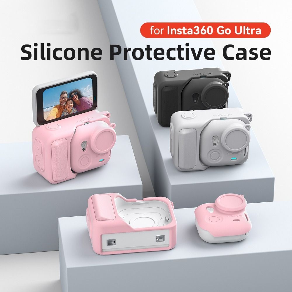 FARA ป้องกัน , Scratch-proof Full Coverage ตัวป้องกันกล้อง,นุ่มด้วยฝาครอบเลนส์ซิลิโคนเชือกป้องกันการสูญหายสําหรับ Insta360 Go Ultra Action อุปกรณ์เสริมกล้อง - รูปที่ 4
