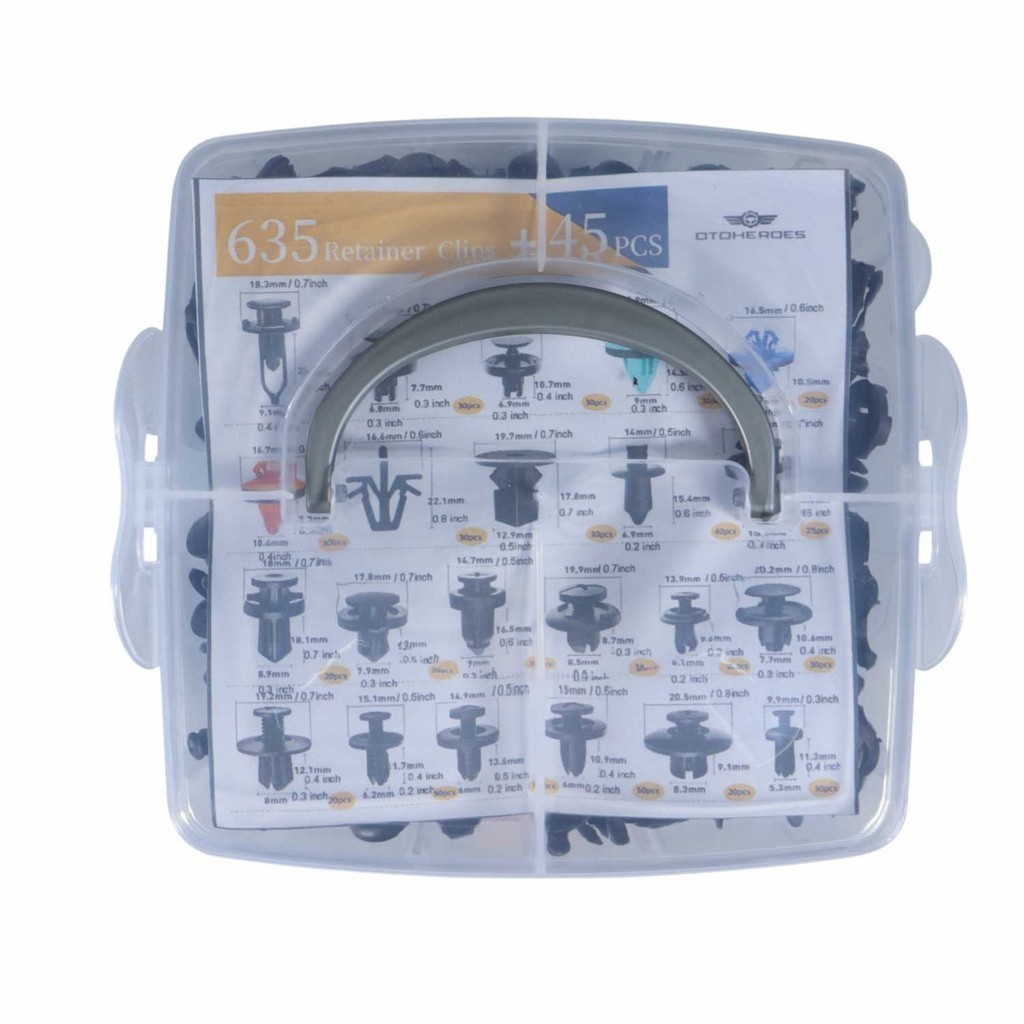 MRNSTRE คลิปร่วมสลักเกลียวหมุดย้ํารถยนต์พร้อมคันโยก 635 ชิ้น - HS021