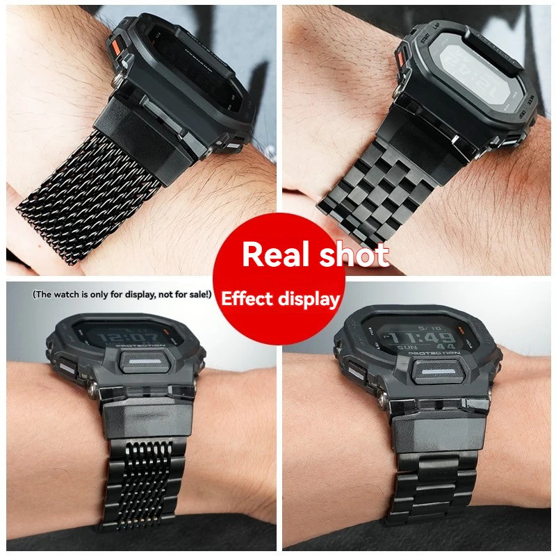 GBD-200 ดัดแปลงสแตนเลสสตีลสําหรับ Casio G-SHOCK 3506 GBD-200SM GBD-200-1DR โลหะสร้อยข้อมือสายรัดข้อม