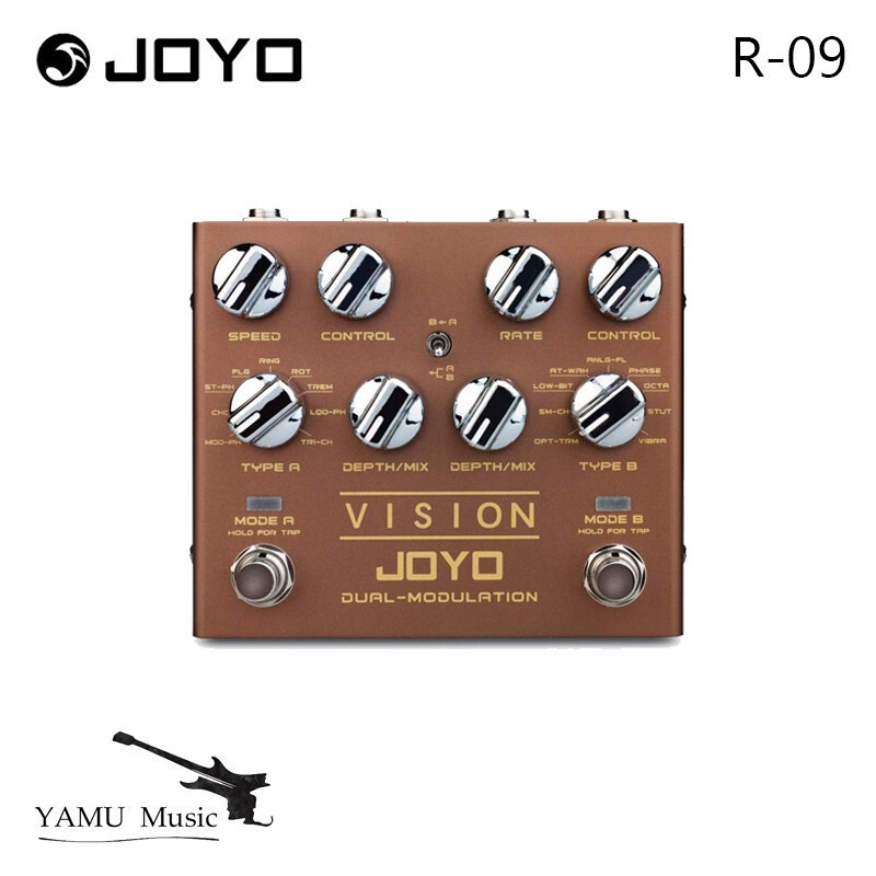 JOYO R09 VISION Multi Effect กีตาร์ 9 Effects Dual Channel Modulation Pedal Tap Tempo Mini Effect Tr