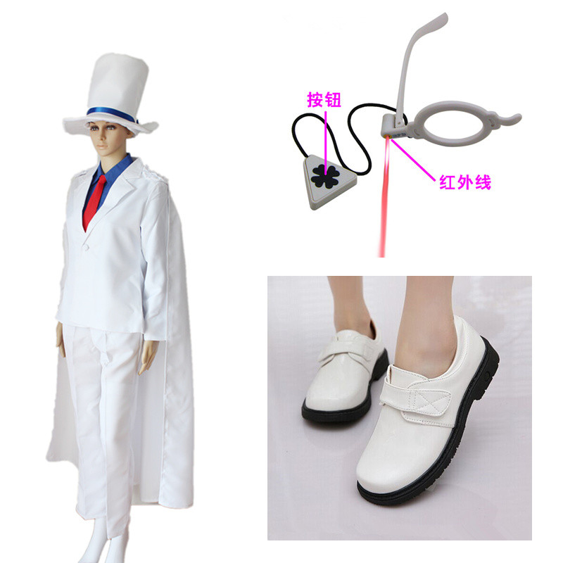 [Kiss Man Garden] Kuroba Kuaidou 1412 ชุดคอสเพลย์ Phantom Thief Kidd เสื้อและกางเกง พร้อมรองเท้า