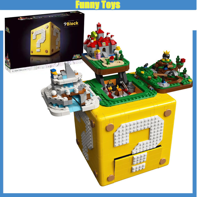 71395,64 เครื่องหมายคําถามบล็อก,บล็อกตัวต่อรวมสี่ฉากของเล่นของขวัญสําหรับเด็กชายและเด็กหญิง