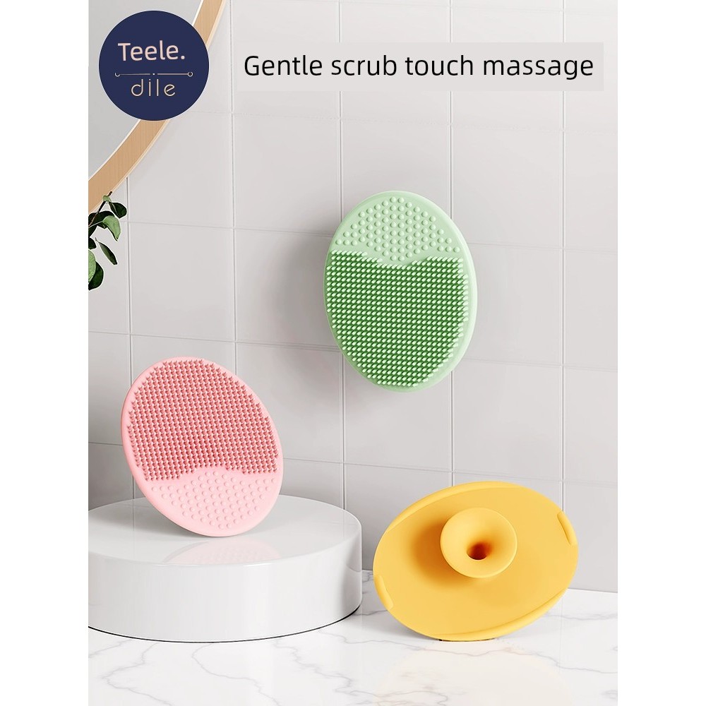 แปรงสระผม หวีสระผม แปรงสระผม konvy กระเบื้องซิลิโคนเด็กทารกแรกเกิดฟองน้ําแชมพูแปรง