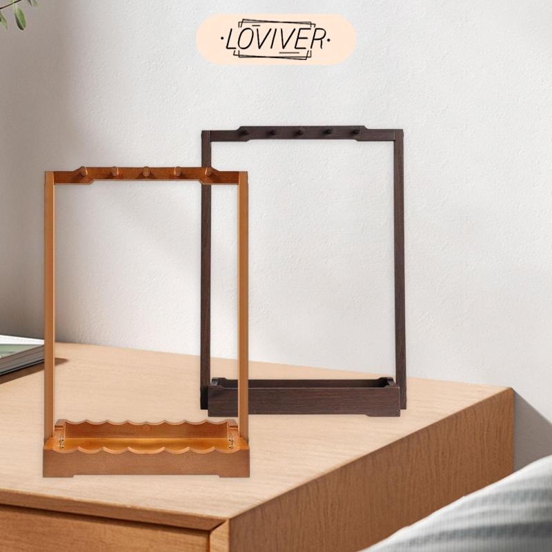 LOVIVER ขาตั้งกระดิ่งลม, ที่วางแปรงเขียนแบบจีนทําจาก, ขาตั้งโต๊ะสําหรับแปรงเขียนพู่กัน, ที่ใส่ปากกาสําหรับแขวนจี้, กระดิ่ง