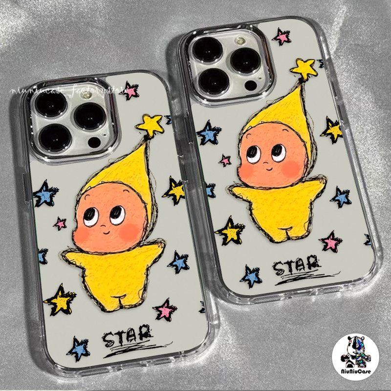 🍓สําหรับ เคสไอโฟน13 เคสนิ่ม For iPhone 11 13 12 14 15 16 Pro 7 8 16 Plus XR XS Max เคส โปร่งใส ดาวน่ารัก กันกระแทก Case