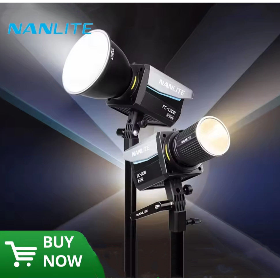 Nanlite FC60B 78W FC120B 145W BiColor LED Spotlight 2700K6500K การถ่ายภาพเติมแสงสําหรับ Video Studio