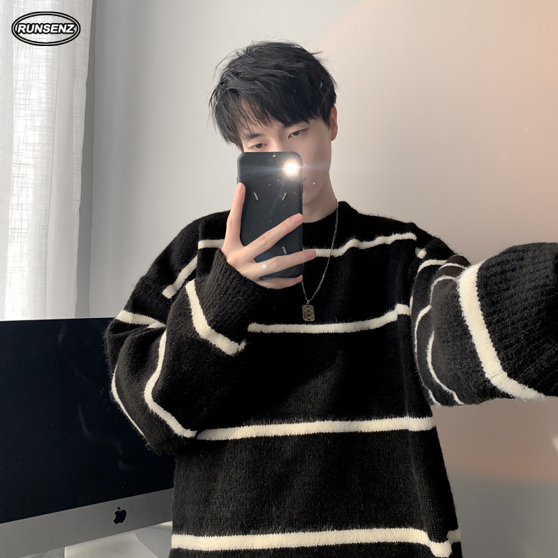 เสื้อถักลายเกาหลี สำหรับผู้ชาย คุณภาพสูง ใส่สบายและคล่องตัว