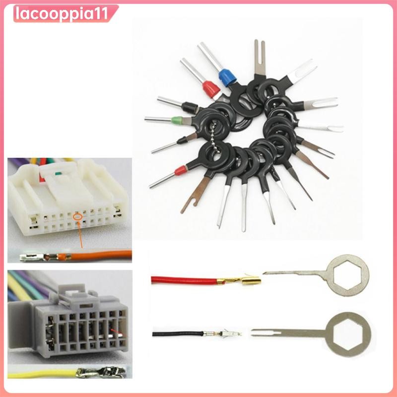 [lacooppia11] 36 ชิ้น Terminals Removal Key ชุดเครื่องมือ Extractor สายไฟ Crimp Connector Terminals
