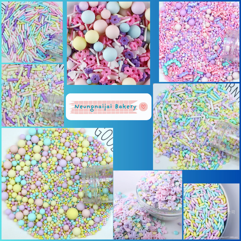 🛒พร้อมส่ง🇹🇭🇹🇭🛒✨เม็ดน้ำตาลพาเทล✨น้ำตาลแต่งเค้ก เม็ดมุกแต่งเค้ก​(แบ่งขาย 25-50 กรัม)
