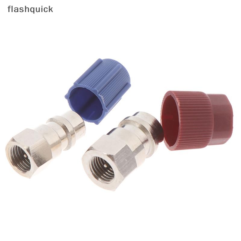 Flashquick -12 ถึง -134a ชุดติดตั้งอะแดปเตอร์แปลงชุดวาล์ว 1/4 SAE