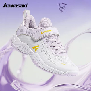 Kawasaki รองเท้าแบดมินตันสำหรับเด็ก รองรับแรงกระแทก C4322ป้องกันการบิดงอ สำหรับการฝึกซ้อมในกลางแจ้ง