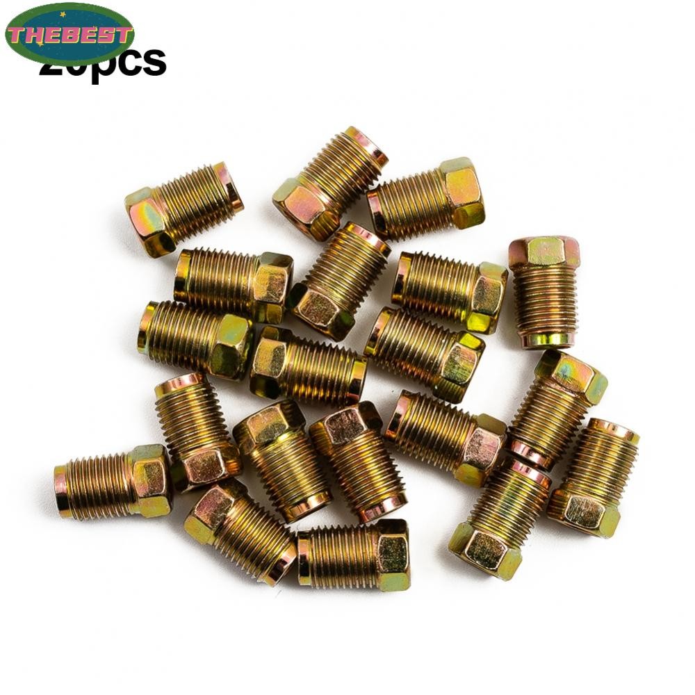 <Thebest>20 * 10mm X1mm Iron Plating Zinc Male Nuts For 3/16 Copper Brake Pipe.Hot Sale