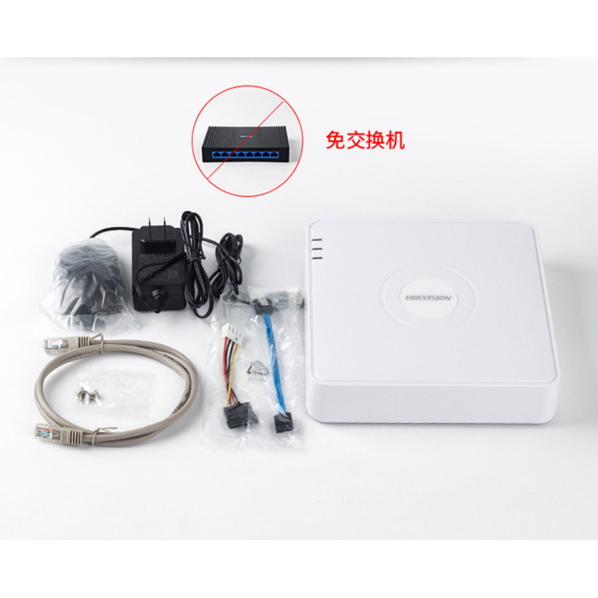 Hycom Vision DS-7104N-F1/4P Network Hard Disk เครื่องบันทึกวิดีโอระยะไกล NVR 4 ช่อง 8 ช่อง POE Power