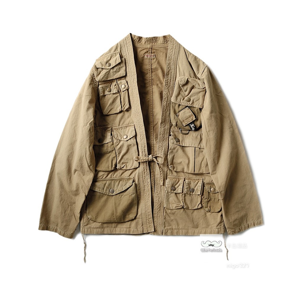 Japan Hirata Kazuhiro KAPITAL K1904LS083 Retro Pocket Bucket Robe Jacket