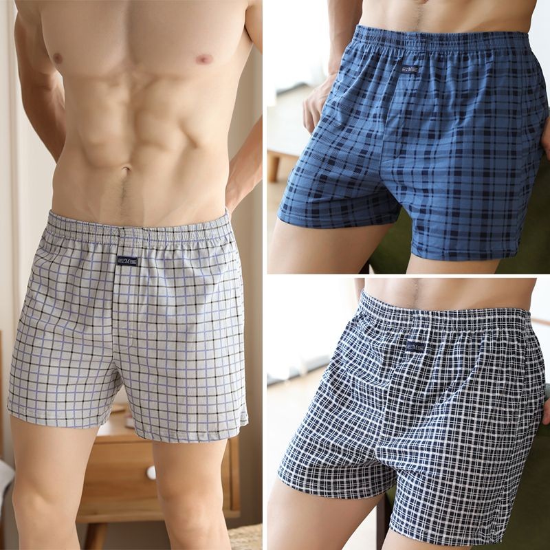 ชุดนอนผู้ชาย แบบใส่สบาย กางเกง boxer ผ้าฝ้ายแท้ ไซส์ใหญ่