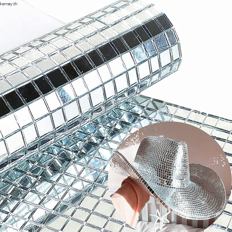 🛒สติ๊กเกอร์กลิตเตอร์ DIY สติ๊กเกอร์กระจกแบบยืดหยุ่น สติกเกอร์โมเสกขนาดเล็กแบบมีกาวในตัว ใช้ตกแต่ง diy ได้ - รูปที่ 5