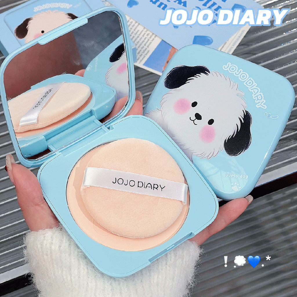 JOJO DIARY แป้งฝุ่นขนาดกะทัดรัด 20g - กันน้ํา กันเหงื่อ Natural Matte Mist Long Lasting Oil Control Setting Pressed Powder JJ-322