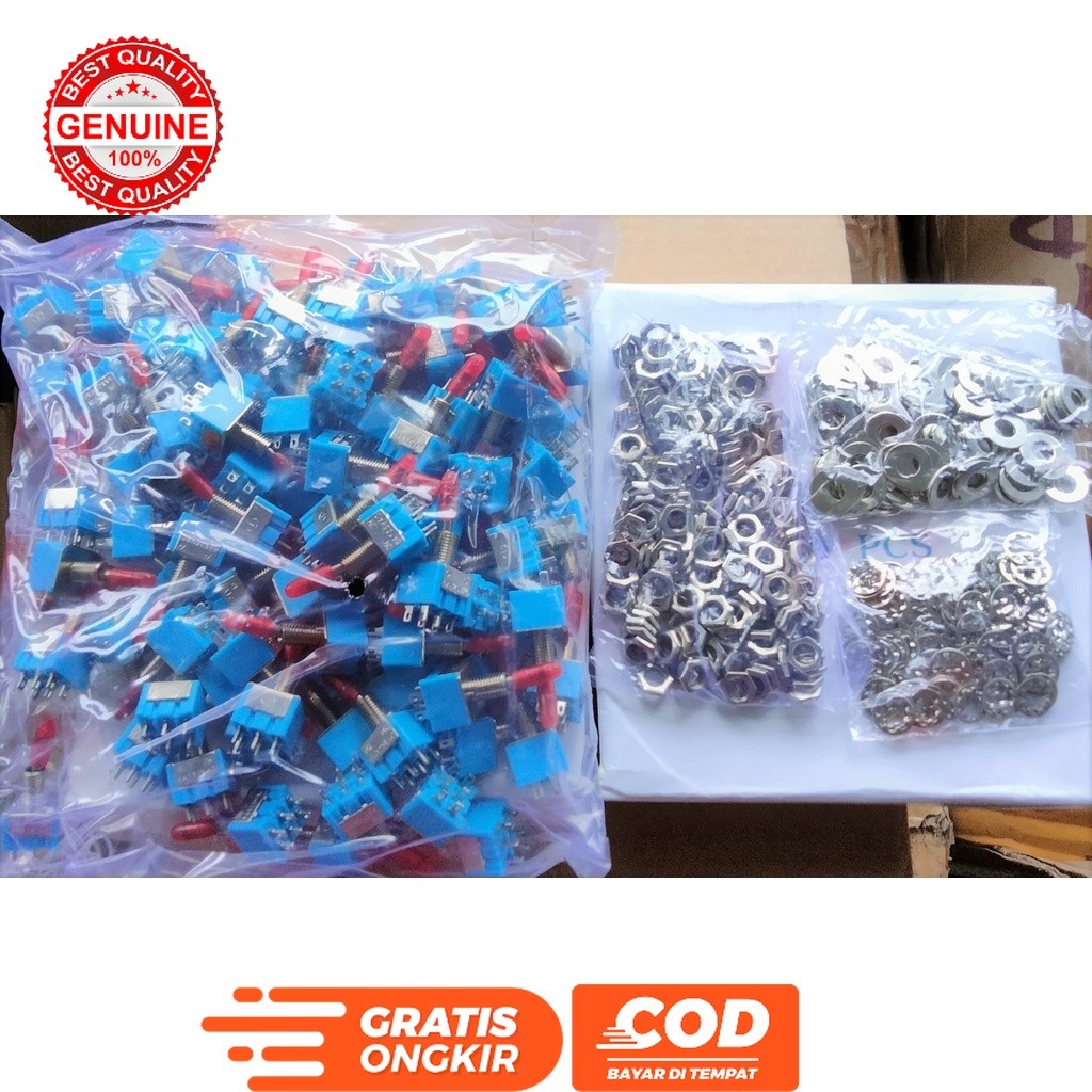 TOGEL TOGGLE SWITCH TOGLE TOGEL SWITCH 6PIN 6 PIN ON OFF BLUE