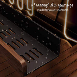 วอลนัท ชั้นเก็บของติดผนังไม่ต้องเจาะรูกันน้ําและกันน้ํามัน